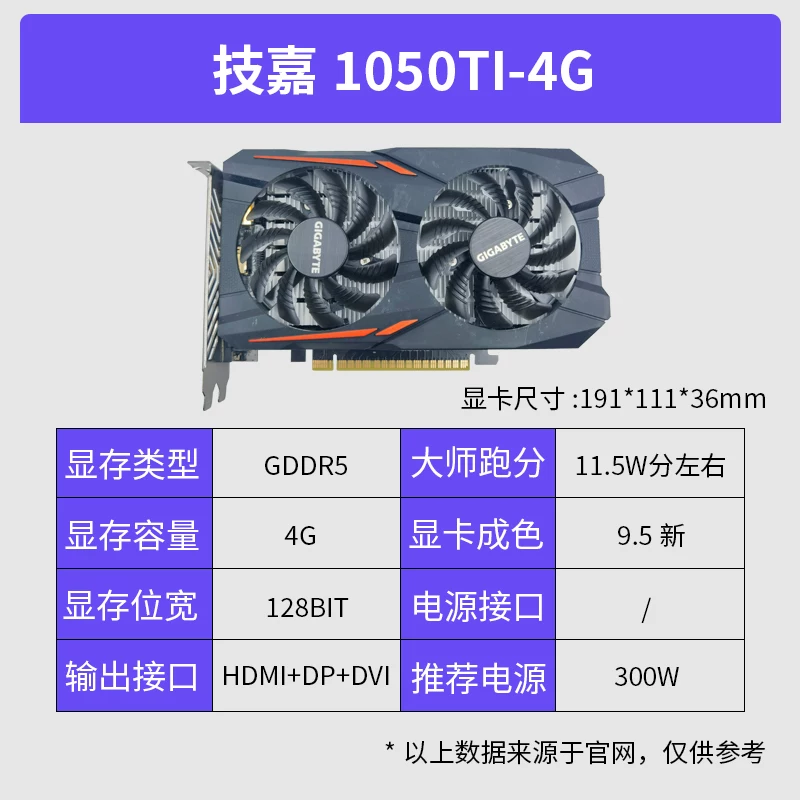 Десктопная игровая видеокарта GTX1050/1660S/1080-8Г/RTX2070S/2080TI/3060/4070/