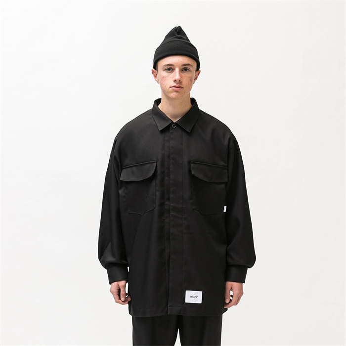 22SS WTAPS HUEY LS POLY TWILL BLACK M - シャツ