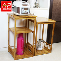 Nanzhu Kitchen Shelving Ground Floor Multilayer Kitchen Supplies Pan Rack Containing Storage Rack Water Dispenser Electric Cooker Rack