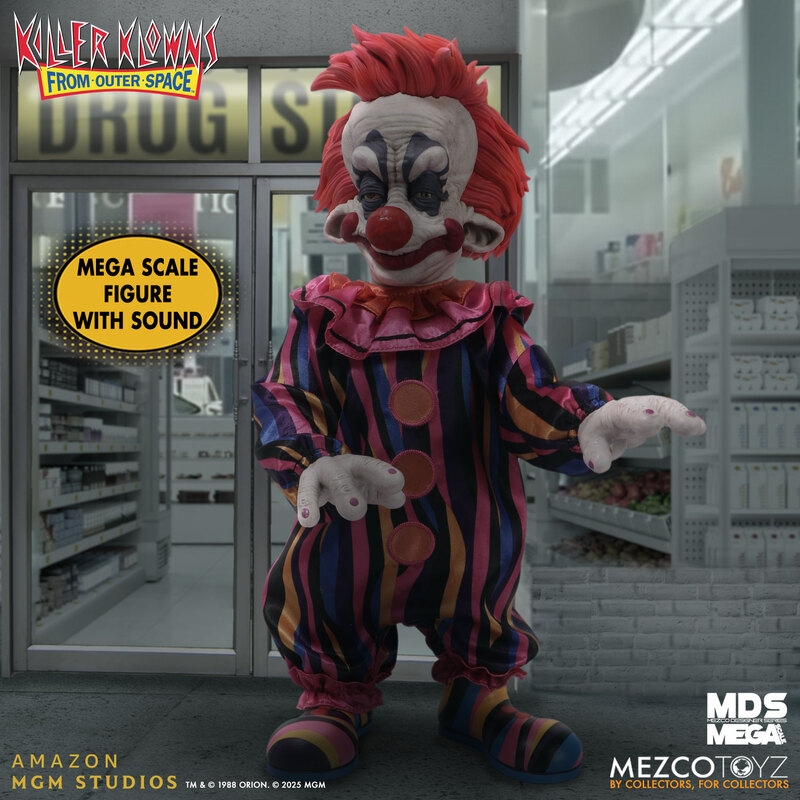 Mezco 25709 Mds Seven Wonders of the World Space Killer Clown Rudy with Sound Effects 15inch Action Figure