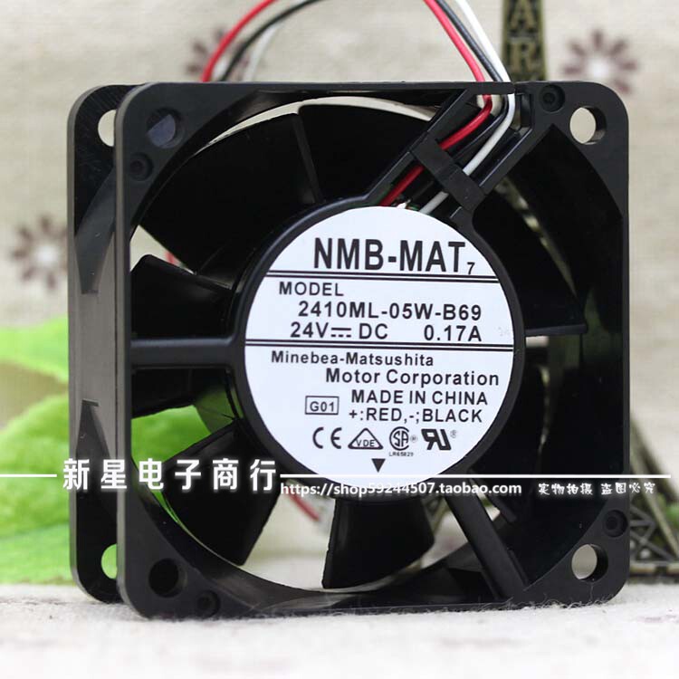 Original THEN 2410ML-05W-B69 6025 6CM 24V 0 17A stall alarm converter fan