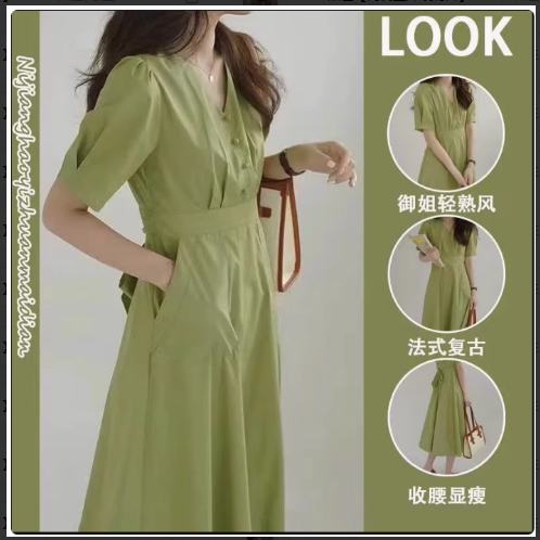 Nursing Dress, Summer V Neck, French Style, New Style, Waist Slimming, Elegant, Retro, Going Out, Hot Mom, Postpartum Nursing Clothes Nursing Dress, Summer V Neck, French Style, New Style, Waist Slimming, Elegant, Retro, Going Out, Hot Mom, Postpartum Nursing Clothes