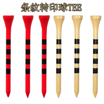 Golf Nail Color Striped Bamboo Nail Ball Tail Wood Nail 70 83mm Off-field Accessories 100 Pot Bag