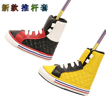 New golf push rod cover personality sneakers ball shaft cover L-shaped one-shaped pole head protective cover PU cap cover