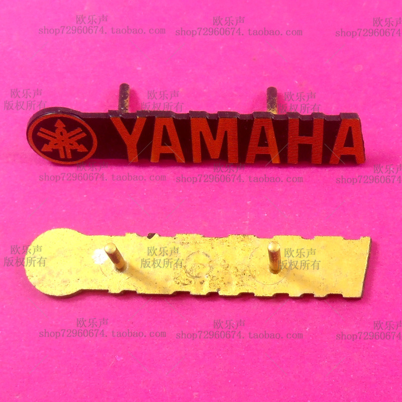 45Mm*8mmYamaha sound Plastic Signs YAMAHA loudspeaker box trademark gold-plated Black background logo   Custom made sound Signs