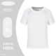 Антибактериальная быстросохнущая белая футболка с коротким рукавом