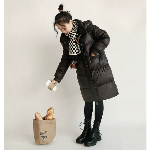 Демисезонный длинный пуховик с капюшоном, черная утепленная куртка, подходит для подростков, делается под заказ, 2022