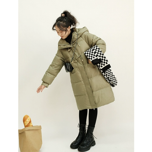 Демисезонный длинный пуховик с капюшоном, черная утепленная куртка, подходит для подростков, делается под заказ, 2022