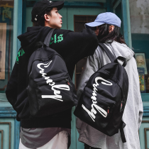 Tide and American students Bag Men Fashion Trends Personality Hip Hop Street Han Version Lovers Backpack Double Shoulder Bag Large Capacity