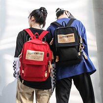 Port Wind Double Shoulder Bag Men And Women Ulzzang Retro Personality School Bags Students Backpacking Day Family Street College Wind