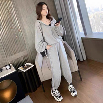 Online Red Sports Suit Women Spring Autumn Students Han Edition Loose Fashion Foreign Air And Clothing Leisure Two Sets Running