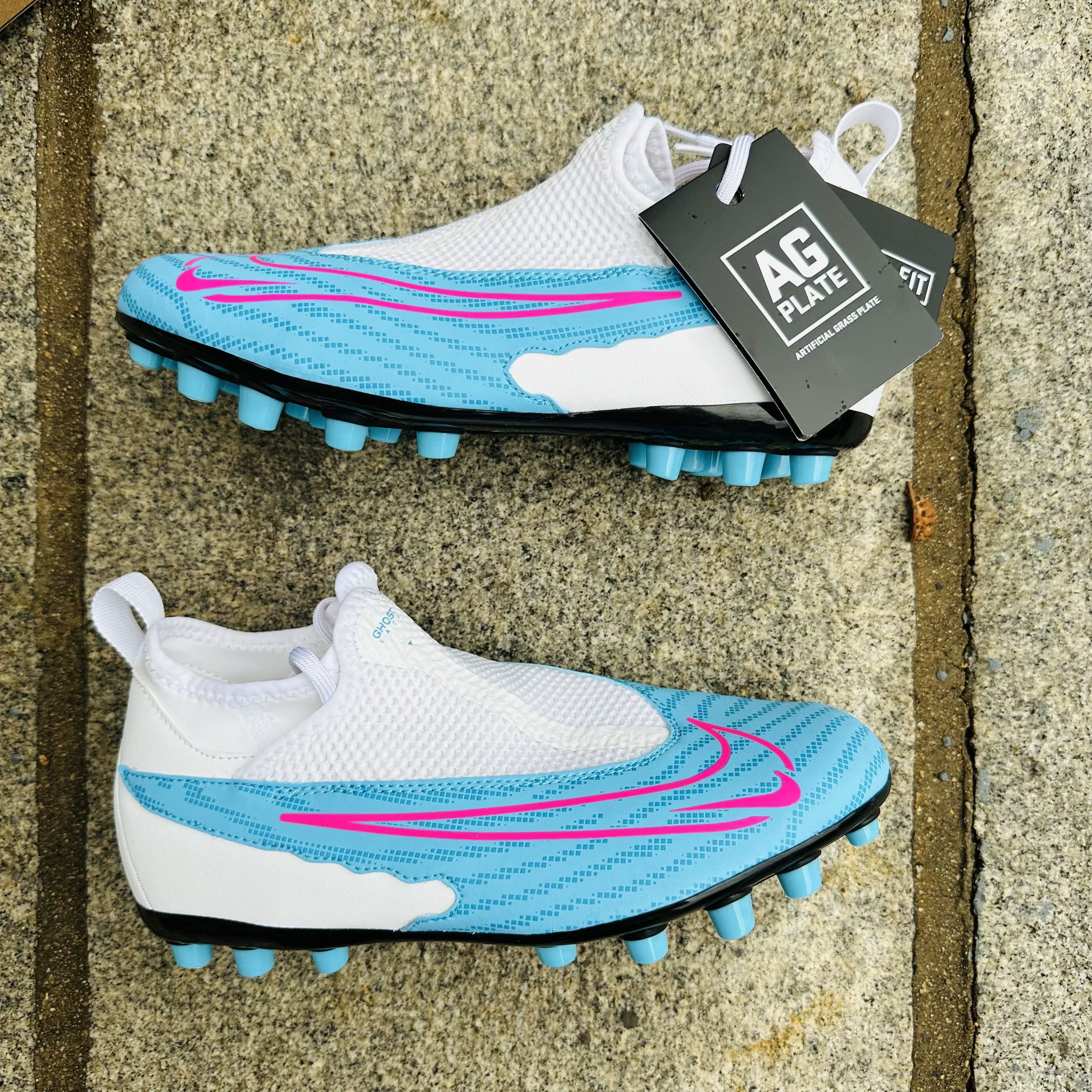 Детские и подростковые футбольные бутсы Nike PHANTOM GX большого размера Ansha AG высокие DV3069-446