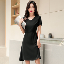 Black one-piece dress Women 2022 new Summer thin Temperament Professional Skirt Heben Wind Cashew Style Little Black Dress