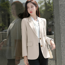 Small suit jacket woman early spring 2022 new spring autumn workout temperament blouse apricots color career casual Western suit suit