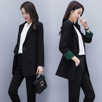 Black Small Suit Jacket Woman Spring Autumn 2022 New Korean Version Chic Professional Temperament Casual Western Suit Positive Dress Suit