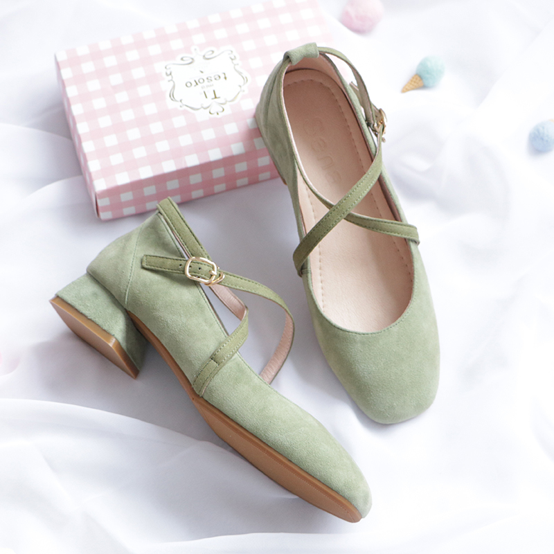 Genuine Leather Artistic Shoes, Gentle Style Fairy Shoes, Retro Lace-Up Evening Shoes, Fresh Student Leather Shoes, Soft Girl Shoes