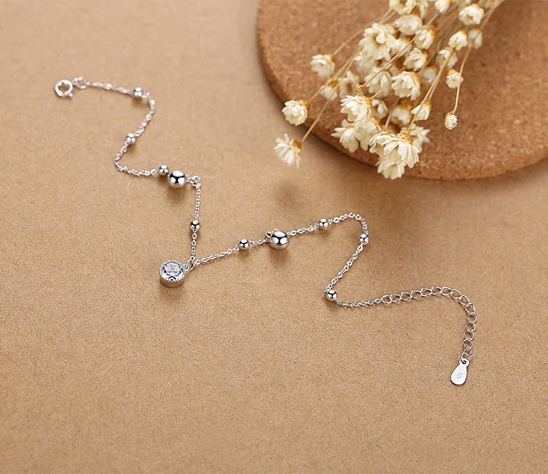 Vòng cổ gió vòng chân 925 sterling bạc âm thanh làm hài lòng sinh viên Mori chân trang trí 2018 mới vòng chân nữ chuông lắc chân đẹp độc