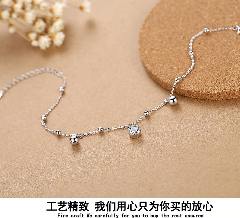 Vòng cổ gió vòng chân 925 sterling bạc âm thanh làm hài lòng sinh viên Mori chân trang trí 2018 mới vòng chân nữ chuông lắc chân đẹp độc