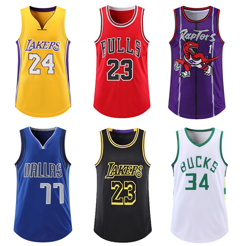 James Jersey Basketball Uniform Student Male Training Curry Irving Doncic Antetokounmpo Wade Jersey Single Top
