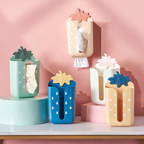 Home toilet tissue box toilet paper box toilet paper box Non-punching toilet wall-mounted storage rack