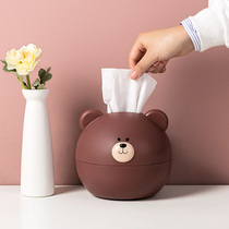 Home paper tissue box home living room coffee table creative storage box cute paper towel napkin cartoon drawing paper box