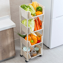 Kitchen shelf floor multi-layer fruit and vegetable shelf supplies vegetable basket storage basket storage artifact Household Encyclopedia