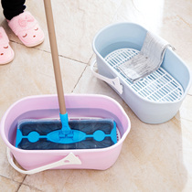 Home plastic rectangular wash mop bucket portable large bucket household plastic bucket flat mop bucket mop bucket