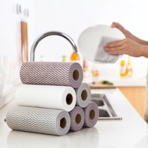 Home disposable absorbent rag dish towel 5 rolls kitchen dishcloth cleaning cloth tablecloth hand towel