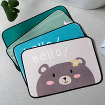 Home high-value carpet access door thick floor mat non-slip artifact toilet bathroom water absorbent quick-drying mat