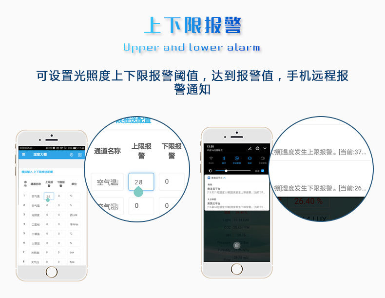 LORA光照度采集器报警