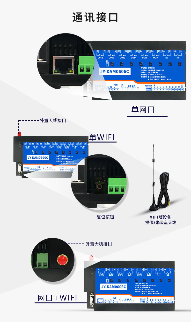 DAM-0606C 工业级网络控制模块通讯接口