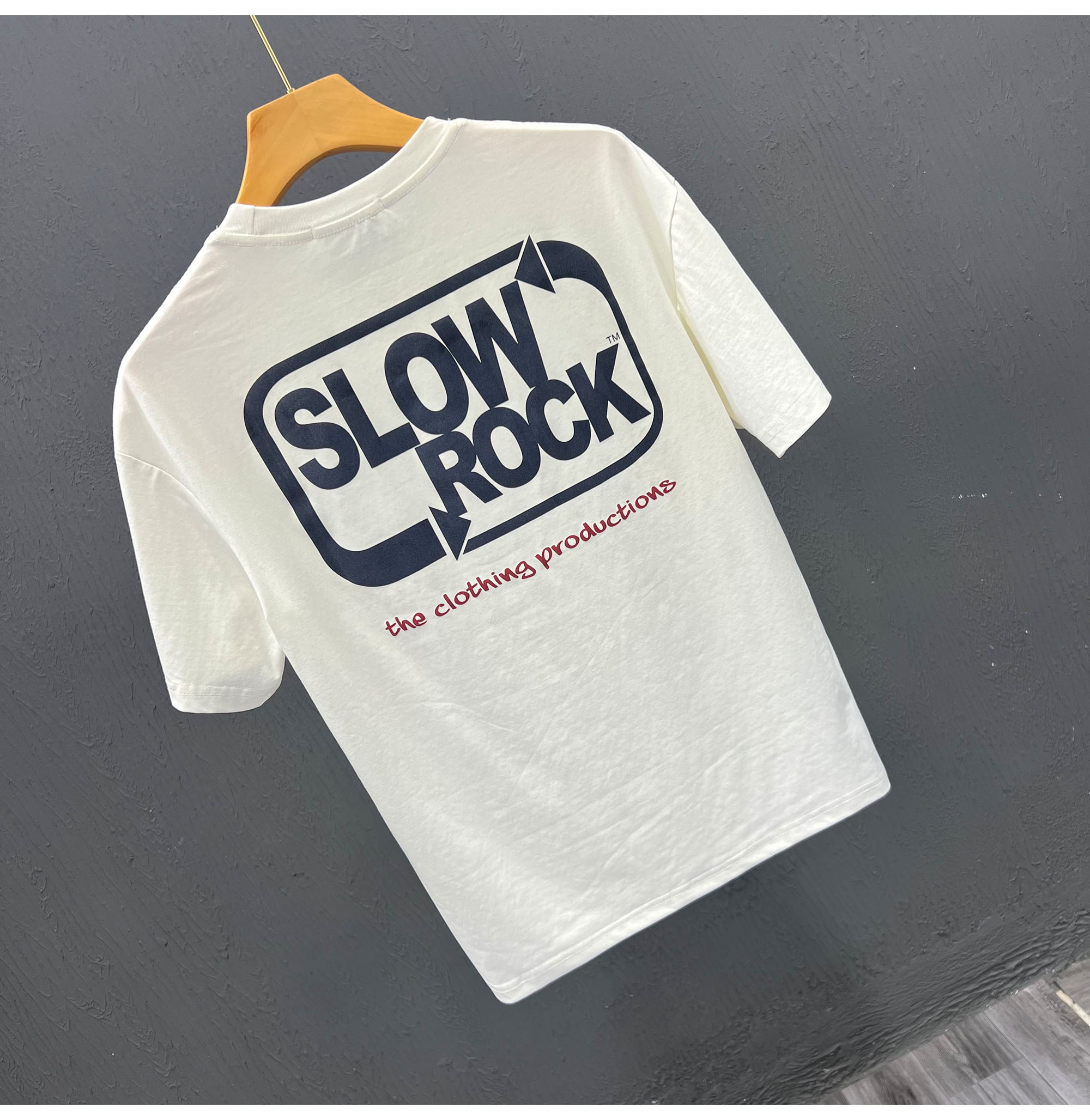 Summer pure cotton short for men's 2023 new letter print versatile casual half sleeved round neck T-shirt_voghion.com