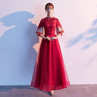 Бордовый, длинный