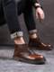 秋季马丁靴男款英伦风低帮短靴内增高中帮真皮韩版潮高帮男鞋