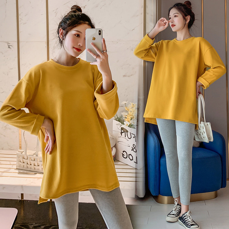 Pregnant women's spring clothing suit fashion models 2022 new wave spicy moms personality blouses female pregnancy Belly Dress