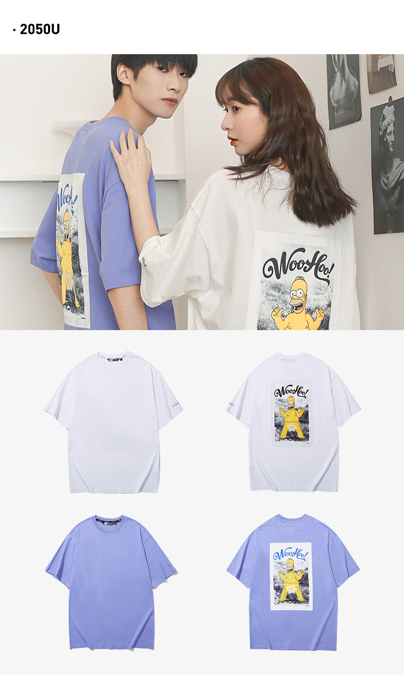 THE SIMPSONS 辛普森一家 潮流短袖T恤 天猫优惠券折后￥49包邮（￥99-50）男、女多款可选