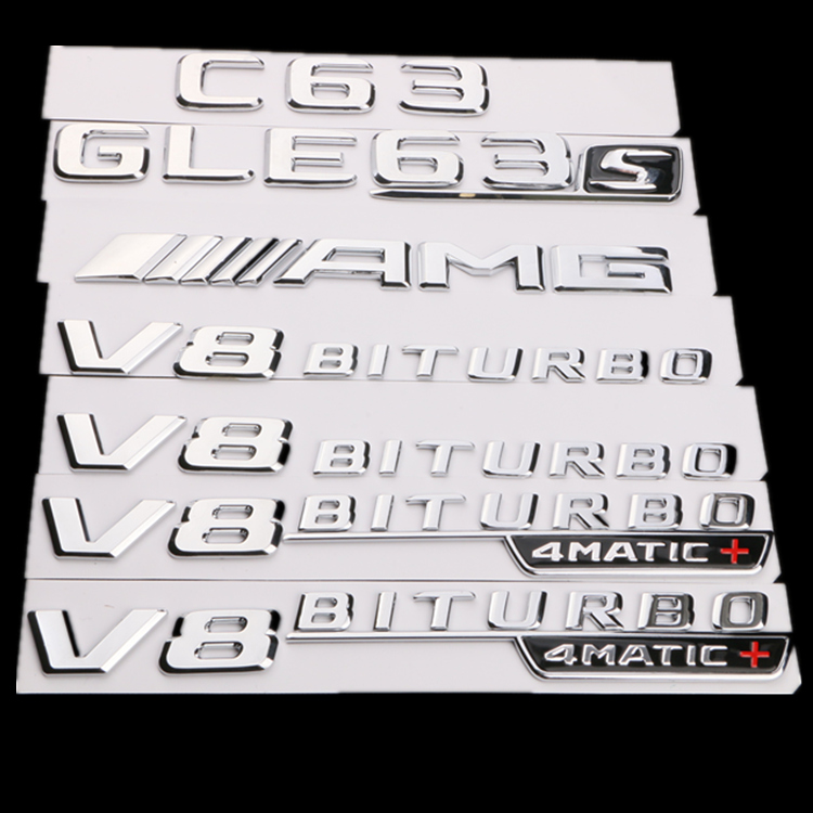 Suitable for GLC63 Mercedes-Benz C63S car standard E63 word GLS standard C63 tail standard E63 label S63 logo GLE modification