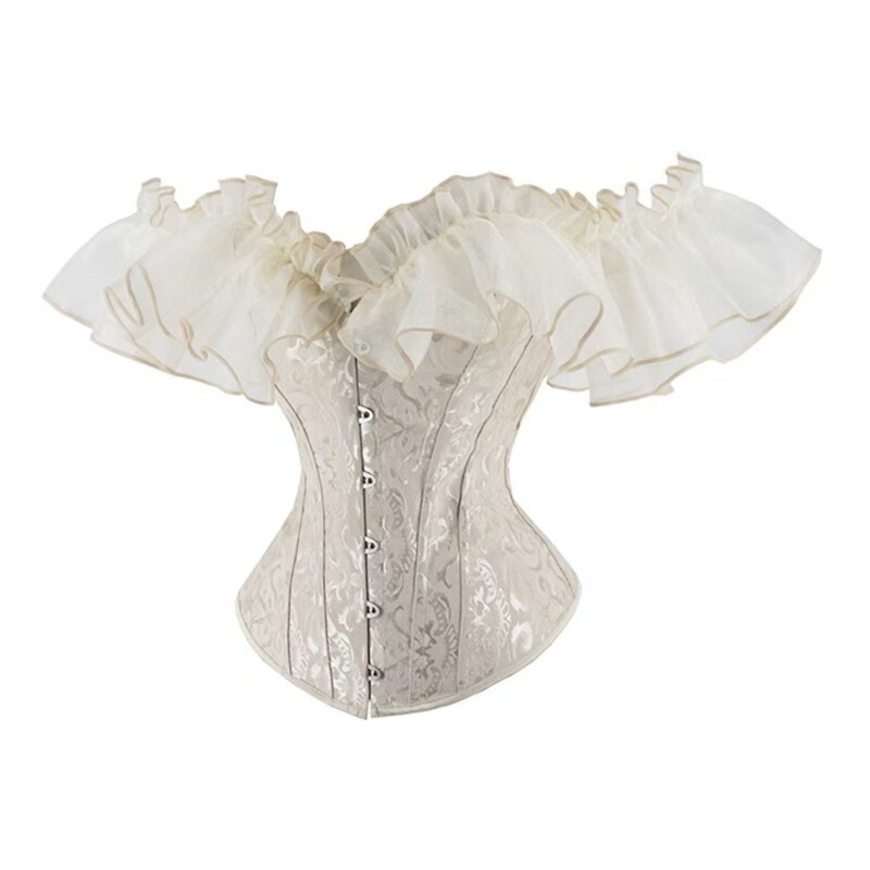 819 Double-Strap Halloween Costume Outfit for Adult Women, Cosplay Angel Sweet Cool Spicy Girl Corset Jacquard