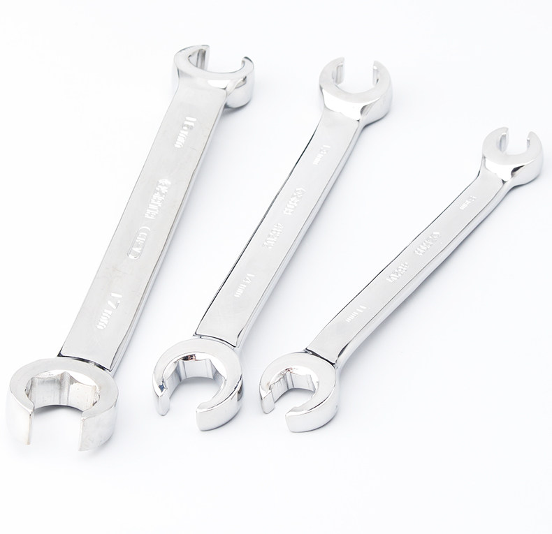Ключ разводной 世达工具3件全抛光油管扳手套装09031-09032英制开口扳手两用扳手 Sata