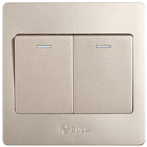Bull multi-control switch household two-position one light three-control midway switch double-open multi-link 86 type two-open multi-control household