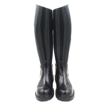 Equestrian riding boots motorcycle boots large teeth thick sole round head riding boots Spanish riding boots bright leather hard tube full cowhide customization