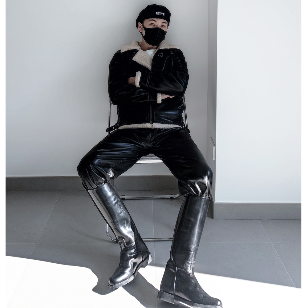 New open-edged beaded cowhide equestrian riding boots boots boots locomotive boots Western-style king boots tailored