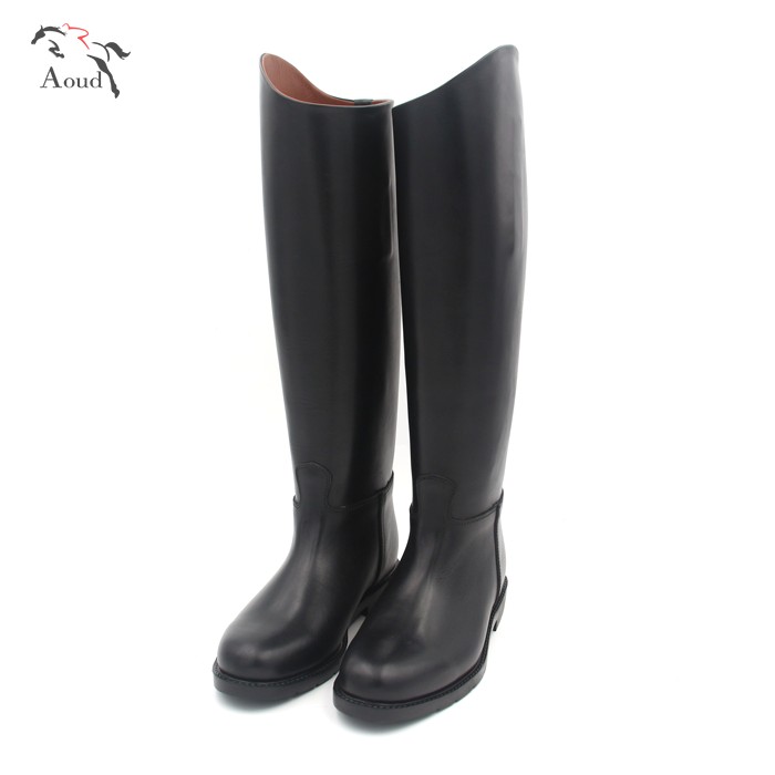 First layer cowhide equestrian riding boots riding boots dance step boots mid-long boots cowhide inner custom equestrian costume