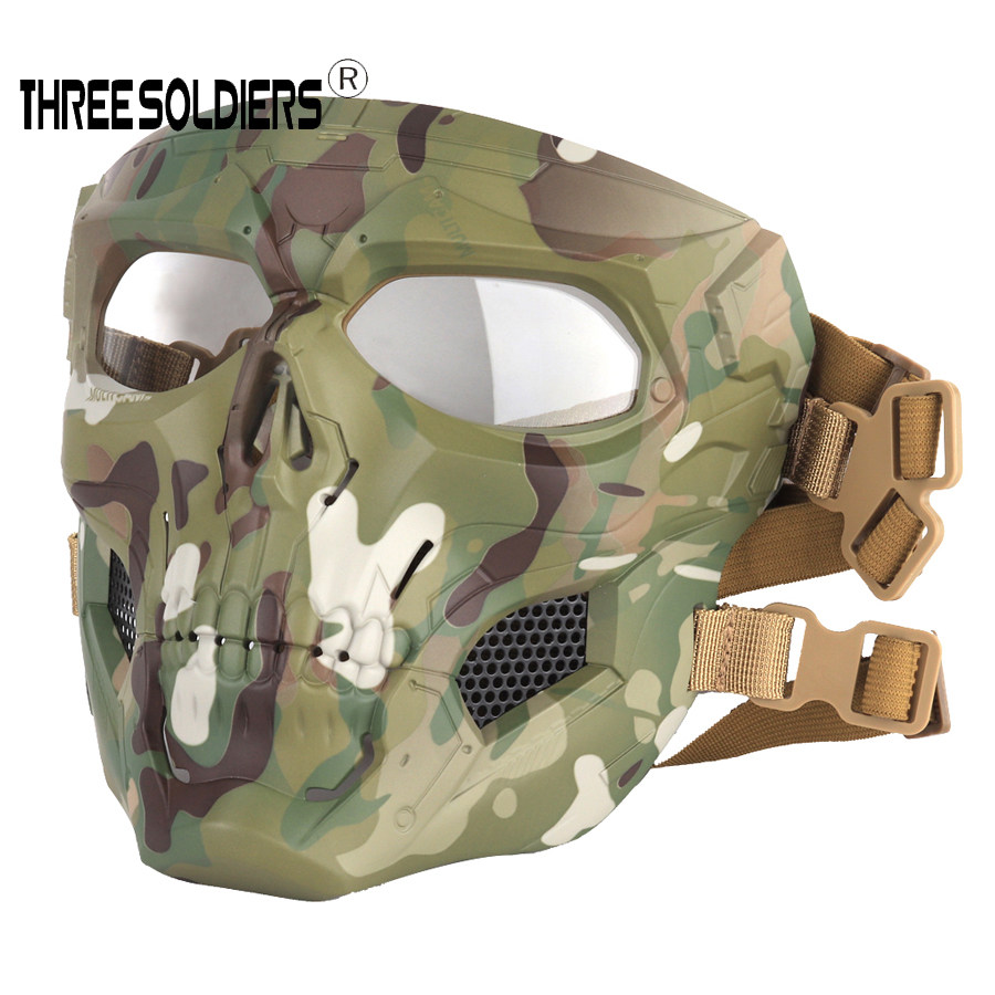 Military fans CS Tactical Protective Mask Outdoor riding Anti-sand mask Skull and skull camouflate personalities decorate Halloween masks