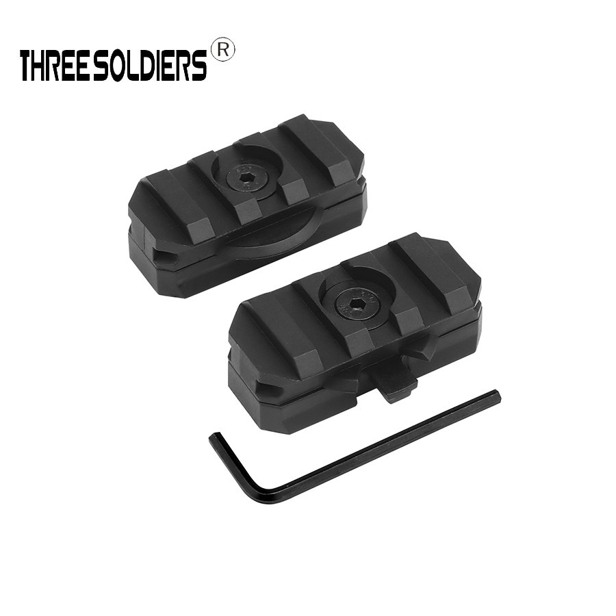 Real cs tactical helmet flashlight connection guide rail 360 degrees rotation word installation guide rail adaptation 16mm