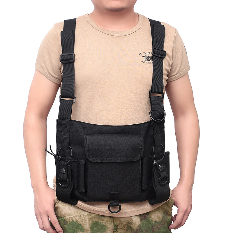 Radio walkie-talkie chest bag outdoor hiking front multi-purpose bag tactical apron vest patrol vest