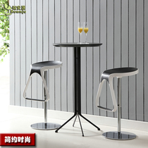 Fashion simple steel bracket round table reception office reception bar table coffee table table C136-105