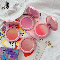 Clearance two-color gradient blush fixed makeup invisible pores sweet pink girl muscle naked makeup natural good color students
