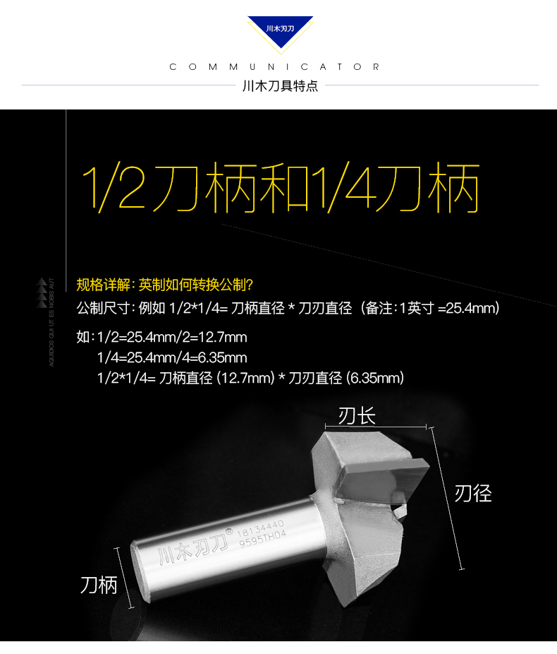 Dao cắt lưỡi dao Chuanmu Số liệu dao lớp số liệu dao cạo 1/2 / 1/4 * Dao cắt dao thẳng 1813 (1) - Dụng cụ cắt