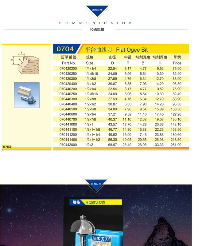 Chuanmu Blade Knife Arc Knife Platform Curve Knife Blade Tool Dao phay 0704